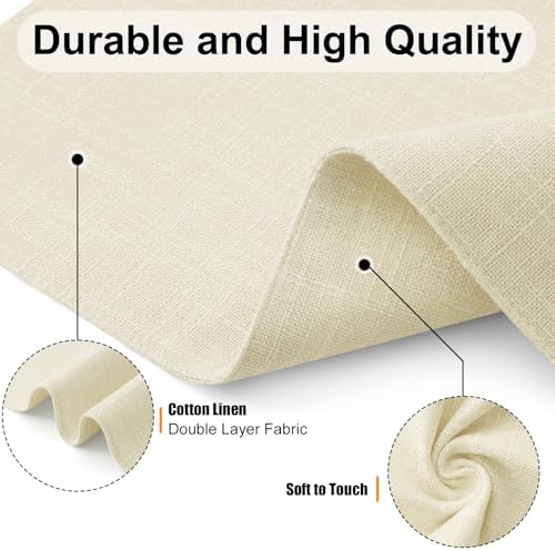 Homaxy Cloths Placemats for Dining Table Set of 6, 13" x 19", Cream
