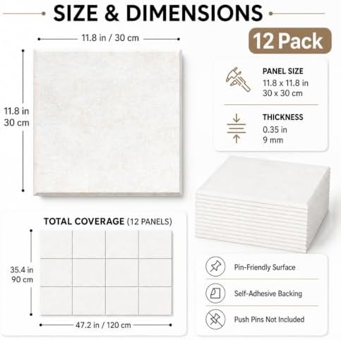 Felt Bulletin Board Tiles, Cork Board Alternative, 48 x 36 in
