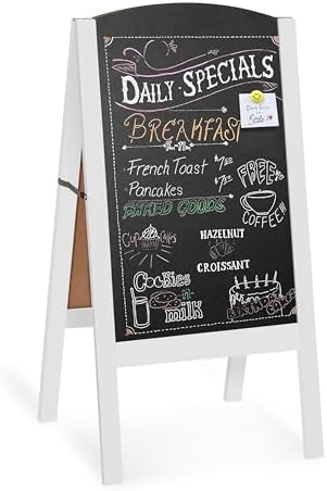 Ilyapa A Frame Chalk Board Easel Sign 20x40 in - Sandwich Signs Outdoor