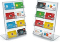 Azar Displays 252048 8.5" W x 11" H Vertical Slanted L-Shape Sign Holder with 8 Gift Card pockets (Pack of 2)