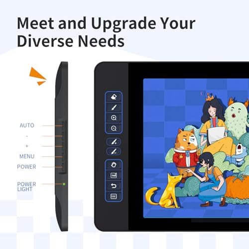 GAOMON PD1561 Drawing Tablet with Screen, Tilt Support & 10 Keys, 15.6"