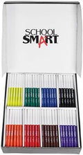 School Smart Conical and Fineline Watercolor Combo Marker Pack - Pack of 192 - 12 Each of 8 Assorted Colors - 086417