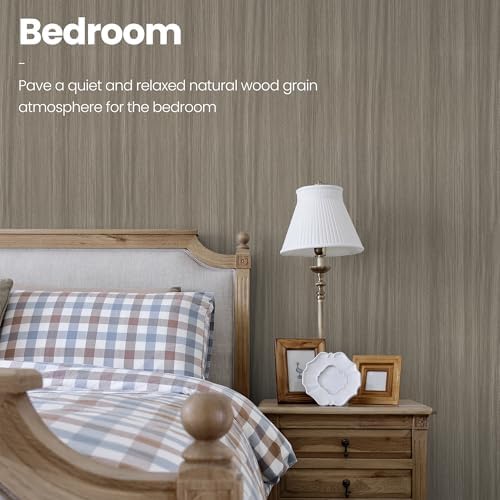 Abyssaly Peel and Stick Wallpaper Grey Wood Contact Paper Decorative Self-Adhesive Film for Surfaces Easy to Clean Thickening Upgrade Increase Stomata and Reduces Bubble Generation 15.7 in X 196 in