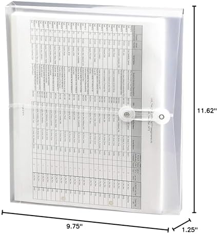 Smead Poly Envelope, 1 1/4 Inch Expansion, String-Tie Closure, Side Load, Letter Size, Clear, 5 per Pack (89521)