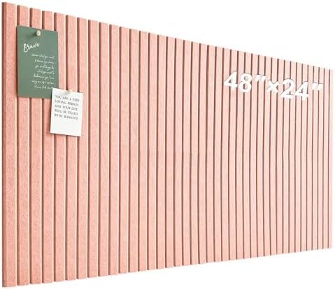 Large Felt Bulletin Board 48" x 24", Pink