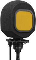 Soundbox Vocal Recording Isolation Booth | Portable Microphone Shield, Pop Filter for Studio-Quality Sound for Singing, Podcasting, Acoustic High-Density Foam Ball, Mic Soundproof Box (Mustard Yellow)
