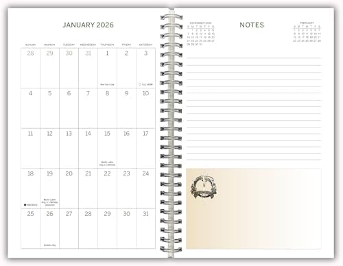 Outlander 2026 Weekly & Monthly Planner, 12-Month Engagement Calendar Inspired by The Beloved TV Series, Scottish Romance & Fantasy Art, 2026, 6" x 9"