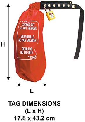 Master Lock 453L Lockout Tagout Oversized Plug & Hoist Control Cover, deadbolt, red