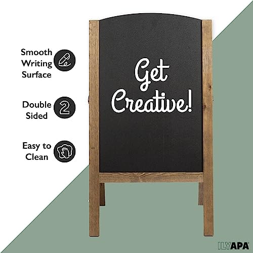Ilyapa A Frame Chalk Board Easel Sign 18x31.5 in - Sandwich Signs Outdoor