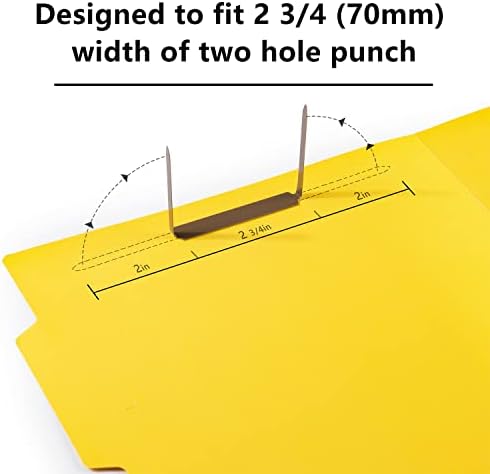 Self-Adhesive Prong Paper Fasteners - IMLIKE 100 PCS Metal File Fasteners, 2" Capacity, 2.75" Base for Paper Folder or Files, Brown - A Good Partner for Collecting Papers (Pack of 4)