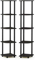Furinno Shelves 3-Tier Industrial Style Bookcase, Display Shelf, 35 Wide, Oak