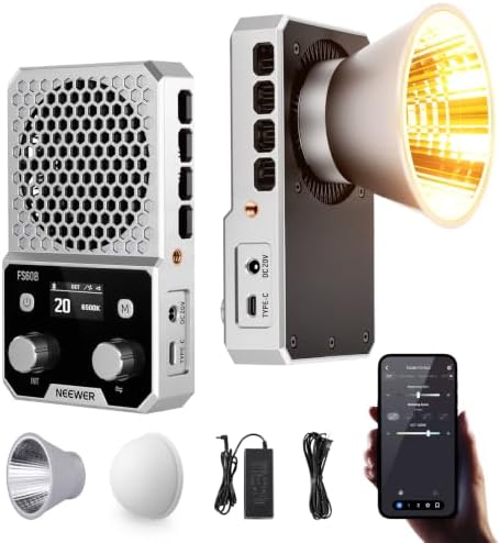 NEEWER FS60B 60W Compact Pocket Bi Color LED Light with APP/Panel Control