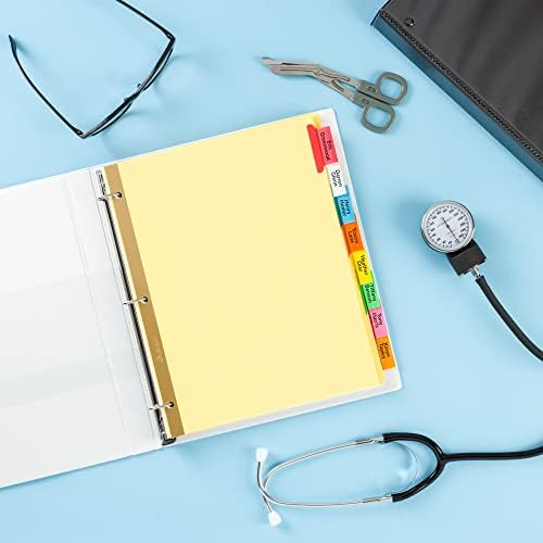 Avery 8-Tab Binder Dividers for School,Medical Office Supply,or Home Organization,Insertable Multicolor Big Tabs,Sets (11111),(Pack of 48)