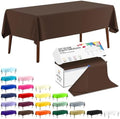 CXPSINC 54 Inch X 300 Feet Plastic Table Cover Roll Disposable Tablecloth with Slide Cutter for All Type/Shape Tables | Party, Banquet, Birthdays, Weddings(Brown, 300 Feet)