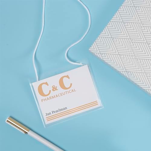 Avery Customizable Name Badges, Cord Hanging Style, 3" x 4", Laser/Inkjet Printable Name Tag Inserts, 50 Total (74520)