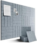 Fluxynara Felt Bulletin Board & Cork Board Alternative, Blue Gray