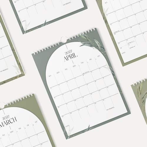 Karto Wall Calendar 2026-2027 8.5x11 in - Boho Greenery