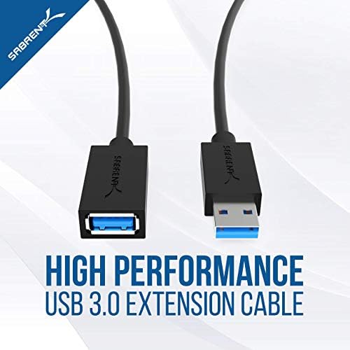 36W 7 Port USB 3.0 Hub with Individual Power Switches and LEDs Includes 36W 12V/3A Power Adapter+USB 3.0 Extension Cable A Male to A Female [Black] 3 Feet