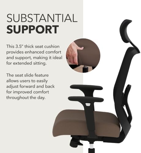HON Altern Ergonomic Office Chair, Office Desk Computer Chair, Bark