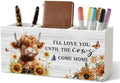 Farmhouse Highland Cow Pencil Pen Holder for Desk Organizer
