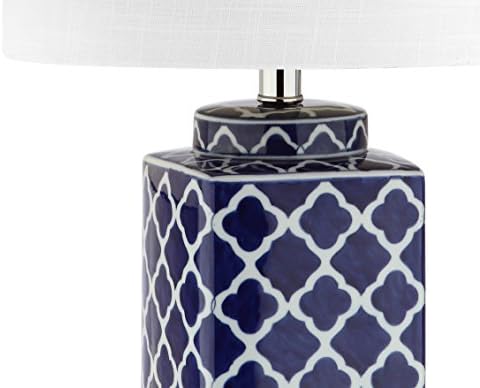 JONATHAN Y Clarke Chinoiserie Ceramic LED Table Lamp 23", Blue/White