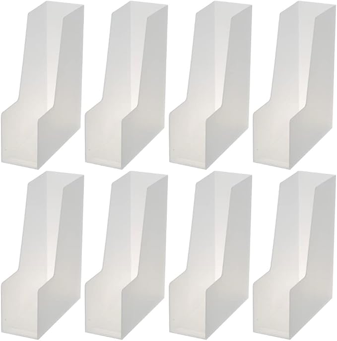 YBM Home Vertical File Bins Organizer Open Front Design for Easy Access to Files, Documents, and Magazines, Ideal for Home Office, Work Desktops, or School, Medium, 1260-8