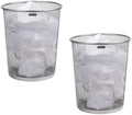 Mind Reader Mesh Trash Can, 16.65L (4.4 gal), Waste Paper Basket, Round, Office, Metal Mesh, Set of 2, Silver