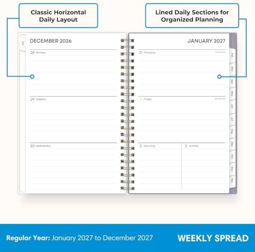Blue Sky 2027 Weekly & Monthly Planner Calendar, 5"x8", Tula