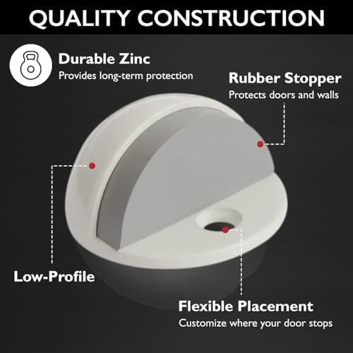Design House Dome Doorstop, White