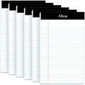 Alitte Legal Notepads 5x8, Pack of 6 - Perforated Narrow Ruled Writing Pad - Premium Thick Paper, No Ink Bleeding - Blank Legal Pads For Home, Office, School, Business - 50 Sheets Per Notebook