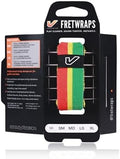 Gruv Gear Fret Wrap & Guitar Mute, Fretwrap for Acoustic, Electric & Bass | String Dampener Recording, Tapping & Practice Accessory (1 Pack, Small Red/Yellow/Green, Fits 4 String Bass, 6 String