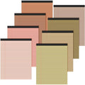 Fuutreo 8 Pcs Legal Pads 8.5 x 11 Colored Note Pads, Nut Color