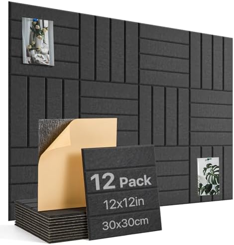Cork Board, 48"x36" Felt Bulletin Board with Self Adhesive Black