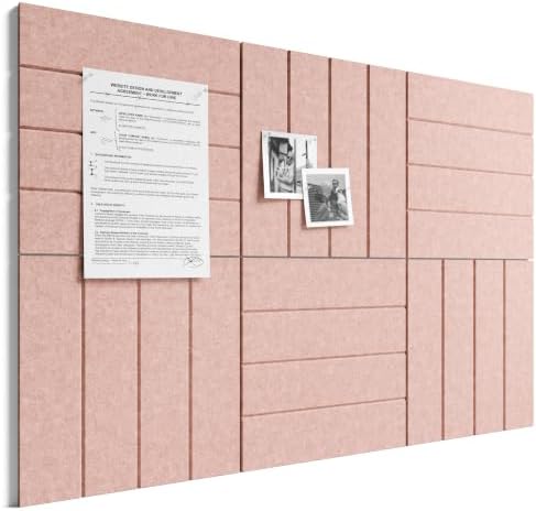 Bumusty 36" x 24" Large Cork Board Alternative, Pink