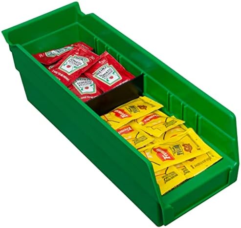Akro-Mils 40120 Plastic Width Dividers for 4" Tall Shelf Bins, 24-Pk, Black