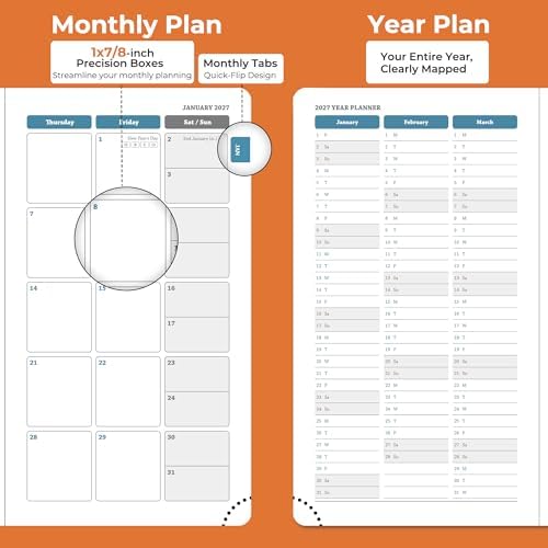 Planner 2026-2027 Daily Daily Weekly and Monthly,6.5"x3.75"