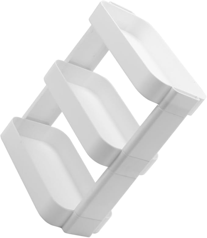 PRETYZOOM 3-Layer White Desktop Storage Rack Removable Organizer for Makeup Stationery Sundries - Multi-Purpose Desktop Shelf for Home Office and School
