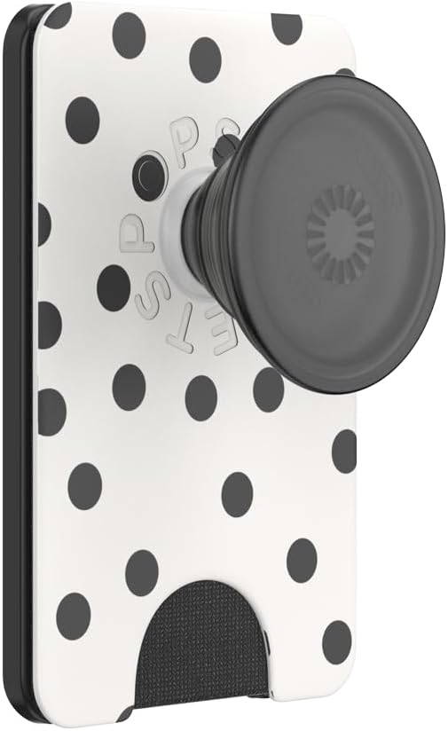 PopSockets Phone Wallet for MagSafe with Grip- Spotlight Dots | PopWallet, Holds 3 Cards, Magnetic, Removable, Secure, Phone, Women, Electronic Accessories, For iPad/Kindle/iPhone/Android