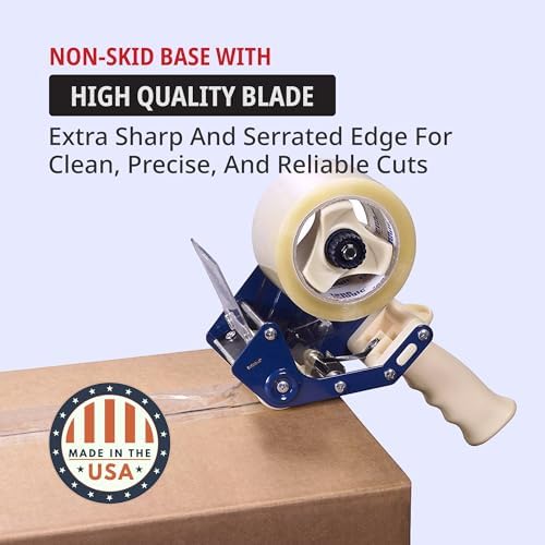 Tape Logic 3 Inch Multi Roll Packing Tape Dispenser, Heavy Duty Desk Tape Dispenser with Non-Skid Base for Shipping Tape, Packaging Tape, Moving Tape, Mailing, Office, Warehouse & Packing Supplies