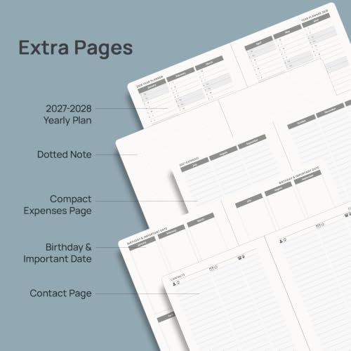 POPRUN 2027 Daily Planner One Page Per Day, 5.75" x 8.5",Page a Day Planner