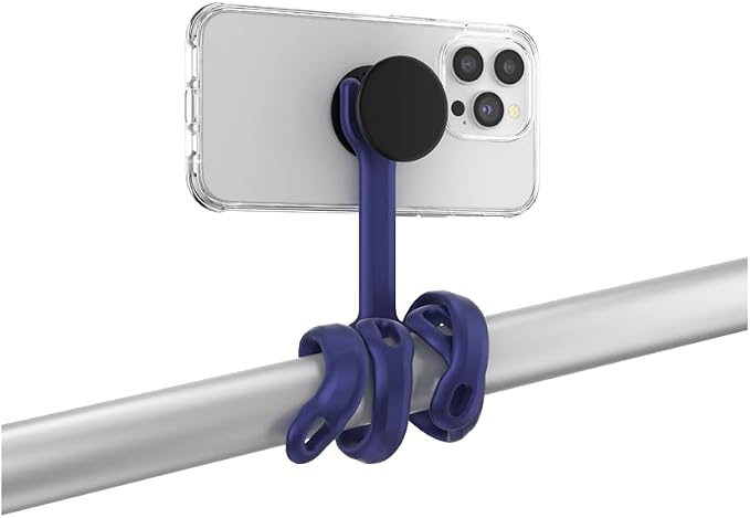 PopSockets Flexible Phone Mount & Stand- French Navy | Flex Mount & Tripod, Content Creators, Hands-Free, Navy, Blue, Dark, Electronic Accessories, For iPad/Kindle/iPhone/Android