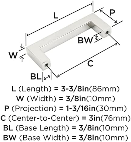 Amerock 25 Pack 3" Monument Polished Nickel Drawer Pull