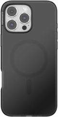 PopSockets iPhone 16 Pro Max Phone Case w/MagSafe Grip- Black Translucent | Magnetic, Wireless Charging, Camera & Drop Protection, Black, Electronic Accessories, For iPad/Kindle/iPhone/Android