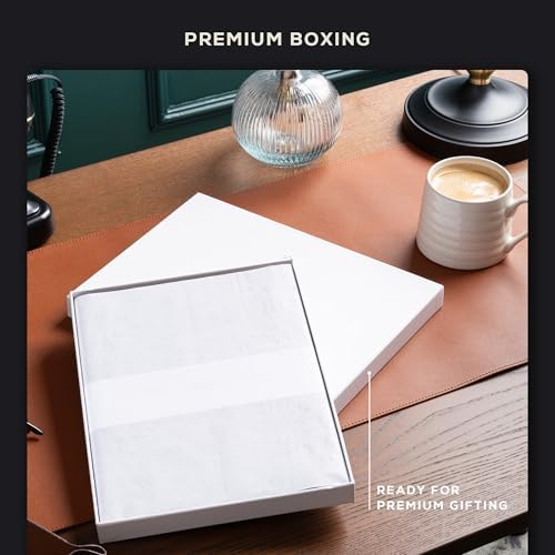 BEECHMORE BOOKS A4 8.5x11.5 Lined Leather Journal For Men 120 GSM, Gift Box