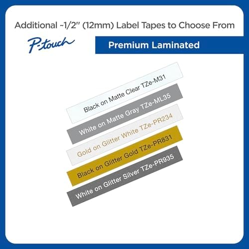 Brother Genuine P-Touch TZE-MQG35 Tape, 1/2" (0.47") Laminated White on Lime Green Water-Resistant 0.47" x 16.4 ft (24mm x 8mm), Single-Pack