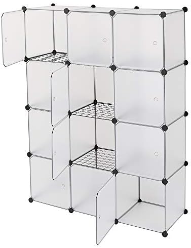 12-Cube Storage Shelf, White