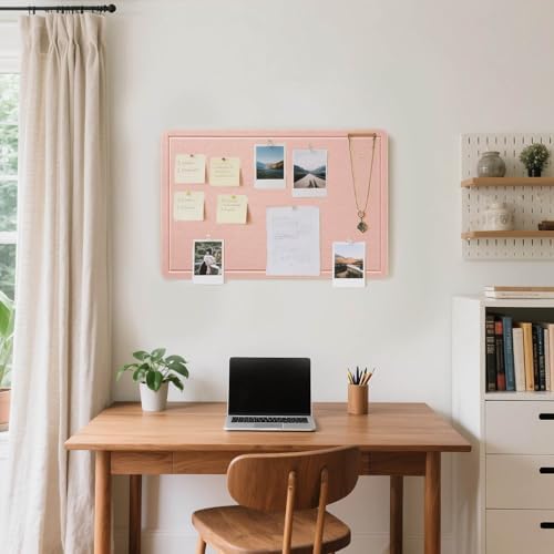 Felt Bulletin Board 24x18 inches, Decorative Pin Board for Home & Office
