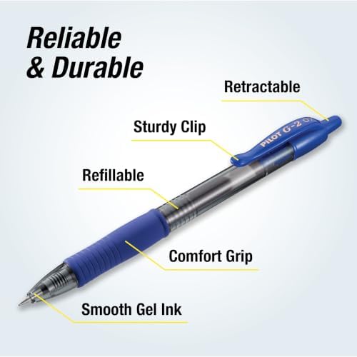 PILOT G2 Premium Gel Roller Pens, 1 mm, Pack of 144, Black, Blue, Red
