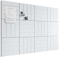 Bumusty 48" x 36" Large Cork Board Alternative, Light Gray
