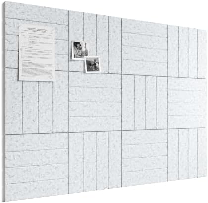 Bumusty 48" x 36" Large Cork Board Alternative, Light Gray